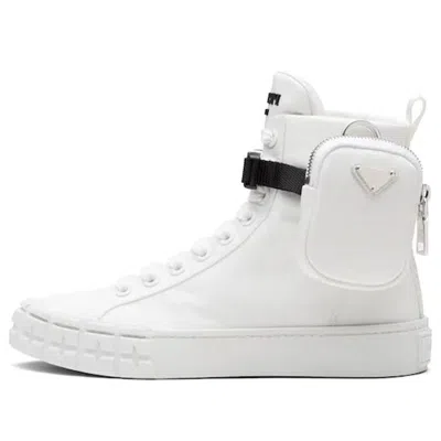 PRADA (WMNS) PRADA Wheel Re-Nylon Hight Sneakers 'Ivory'