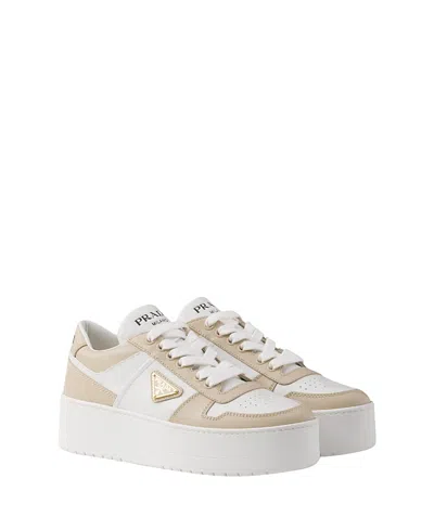 PRADA WOMEN'S DOWNTOWN BOLD LEATHER SNEAKERS