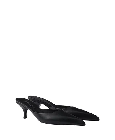 PRADA WOMEN'S LEATHER MULES