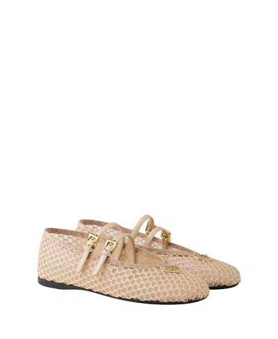 PRADA WOMEN'S MESH FABRIC BALLERINAS