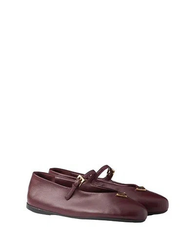 PRADA WOMEN'S NAPPA LEATHER BALLERINAS