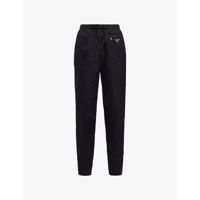 PRADA WOMENS BLACK STRAIGHT-LEG RE-NYLON GABARDINE TROUSERS