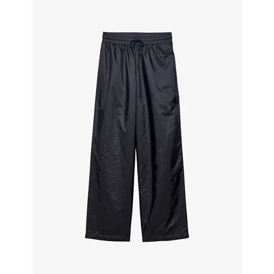 PRADA WOMENS BLUE LIGHTWEIGHT RE-NYLON RELAXED-FIT TROUSERS