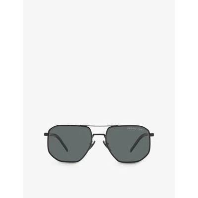 PRADA WOMENS BLACK PR 59YS SLIM-TEMPLE METAL SUNGLASSES