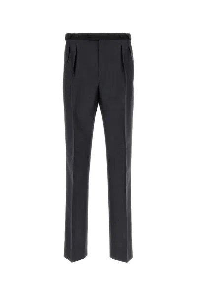 PRADA PRADA CHARCOAL MOHAIR BLEND PANT