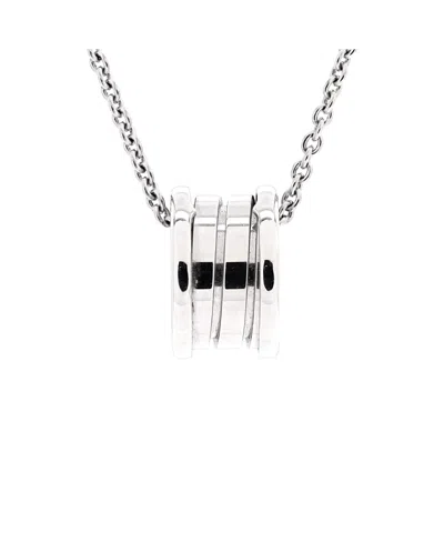 PRE-OWNED BVLGARI PRE-OWNED BVLGARI B. ZERO1 PENDANT NECKLACE 18K WHITE GOLD