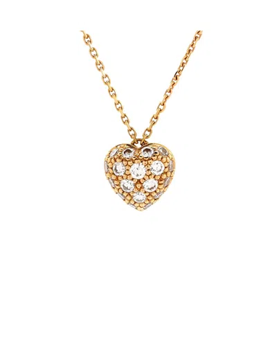 PRE-OWNED CARTIER PRE-OWNED CARTIER HEART PENDANT NECKLACE 18K ROSE GOLD AND DIAMONDS