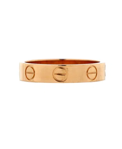 PRE-OWNED CARTIER PRE-OWNED CARTIER LOVE WEDDING BAND RING 18K ROSE GOLD