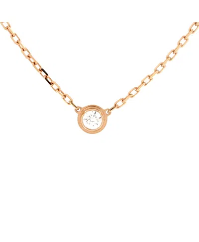 PRE-OWNED CARTIER PRE-OWNED CARTIER SMALL CARTIER D'AMOUR PENDANT NECKLACE 18K ROSE GOLD WITH DIAMOND