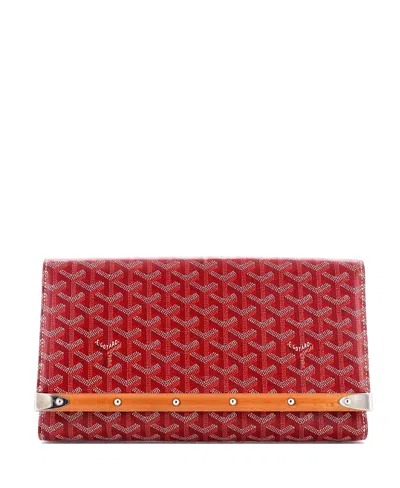 PRE-OWNED GOYARD PRE-OWNED GOYARD MM MONTE CARLO CLUTCH COATED CANVAS