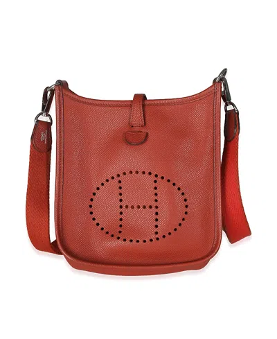 PRE-OWNED HERMES PRE-OWNED HERMES MINI EVELYNE TPM LEATHER HANDBAG