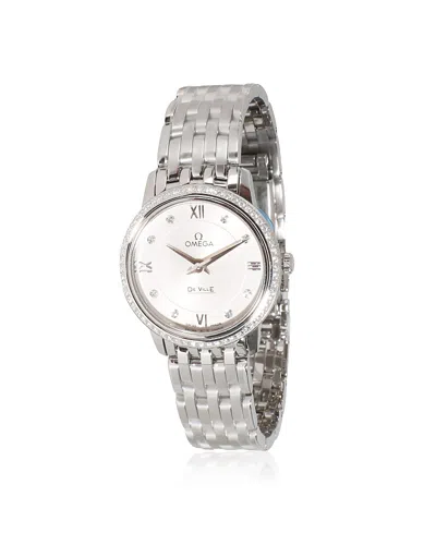 PRE-OWNED OMEGA PRE-OWNED OMEGA STAINLESS STEEL DEVILLE PRESTIGE 424.15.27.60.52.001 29.20