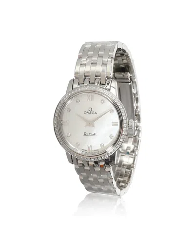 PRE-OWNED OMEGA PRE-OWNED OMEGA STAINLESS STEEL DEVILLE PRESTIGE 424.15.27.60.55.001 29.20