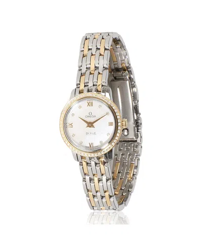 PRE-OWNED OMEGA PRE-OWNED OMEGA STAINLESS STEEL/YELLOW GOLD DEVILLE PRESTIGE 424.25.24.60.55.001 26.00