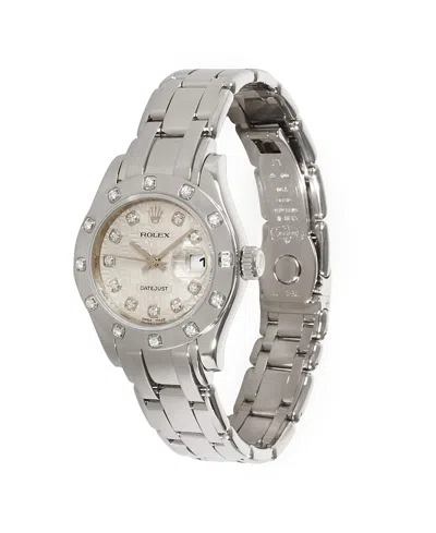 PRE-OWNED ROLEX PRE-OWNED ROLEX WHITE GOLD PEARLMASTER 80319 31.20