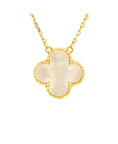 PRE-OWNED VAN CLEEF & ARPELS PRE-OWNED VAN CLEEF & ARPELS VINTAGE ALHAMBRA PENDANT NECKLACE 18K GOLD AND MOTHER OF PEARL