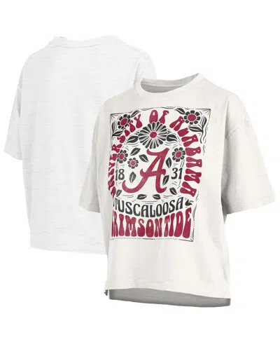 PRESSBOX WOMEN'S WHITE ALABAMA CRIMSON TIDE HARMONY OVERSIZED T-SHIRT