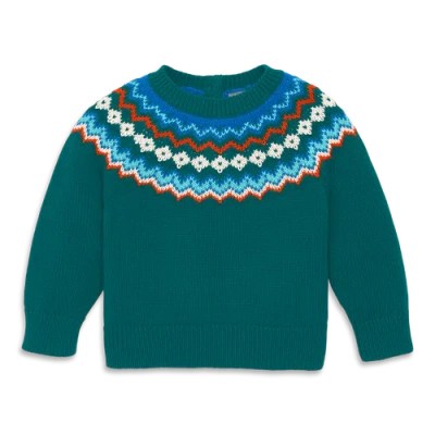 PRIMARY PRIMARY BABY FAIR ISLE SWEATER