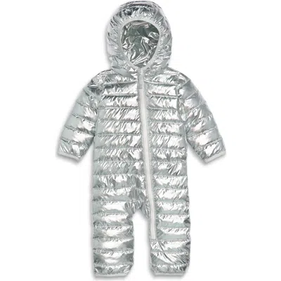 PRIMARY PRIMARY LIGHTWEIGHT WATER REPELLENT METALLIC PUFFER SNOWSUIT