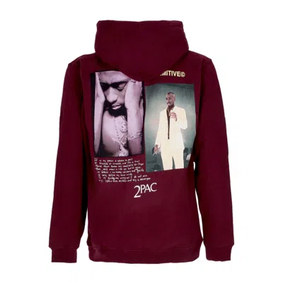 PRIMITIVE VOICE HOOD X TUPAC MEN'S HOODIE BURGUNDY