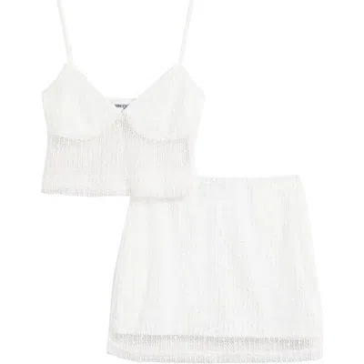 PRINCESS POLLY PRINCESS POLLY AARTI OPENWORK CAMISOLE & SKIRT SET