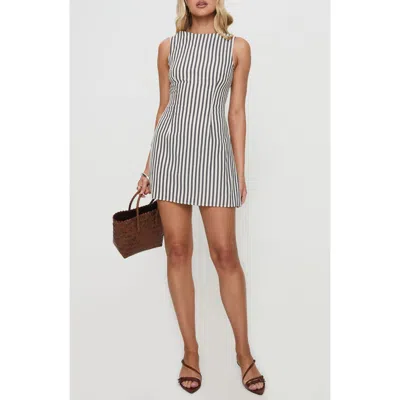 PRINCESS POLLY PRINCESS POLLY ALFALFA STRIPE COTTON BLEND MINIDRESS