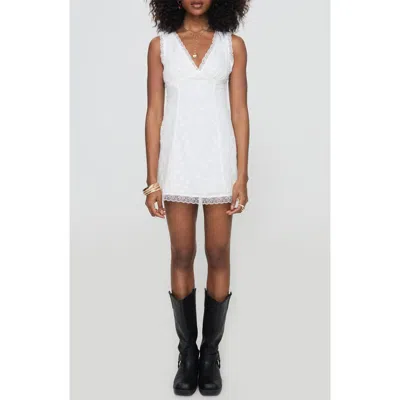 PRINCESS POLLY PRINCESS POLLY GIMMIE EMBROIDERED OPEN BACK COTTON MINIDRESS