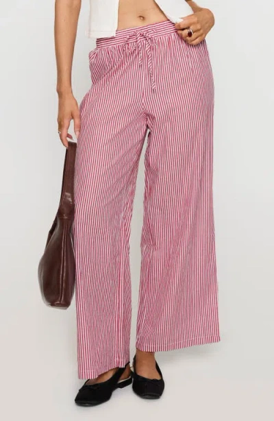 PRINCESS POLLY PRINCESS POLLY HOLIDAY TIE WAIST WIDE LEG PANTS