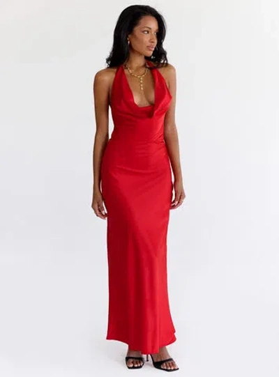 PRINCESS POLLY IRIDESCENT PLUNGE MAXI DRESS