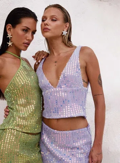 PRINCESS POLLY LOWER IMPACT HEADLINER SHIMMER TOP