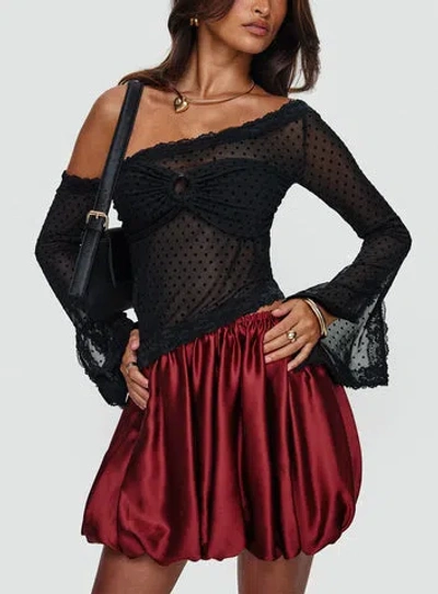 PRINCESS POLLY LOWER IMPACT RUBEE BUBBLE HEM MINI SKIRT