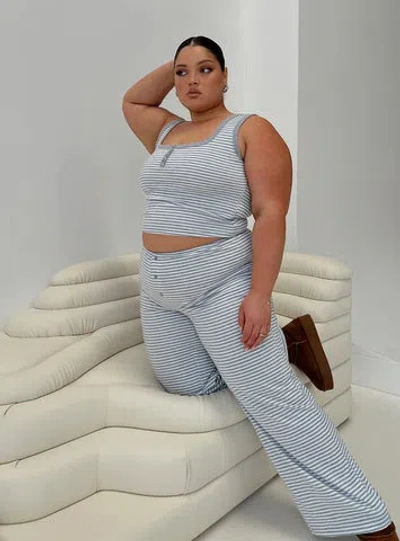 PRINCESS POLLY LOWER IMPACT WAFFLES STRIPE SLEEP SET