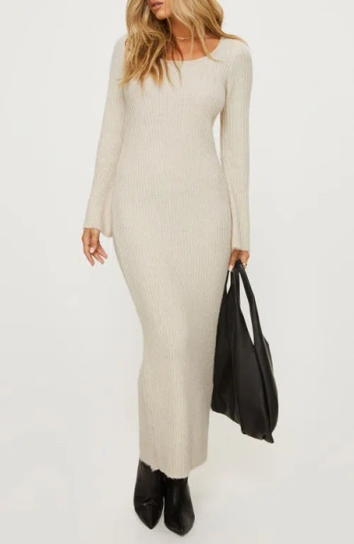 PRINCESS POLLY PRINCESS POLLY MALLETTI LONG SLEEVE RIB MAXI SWEATER DRESS