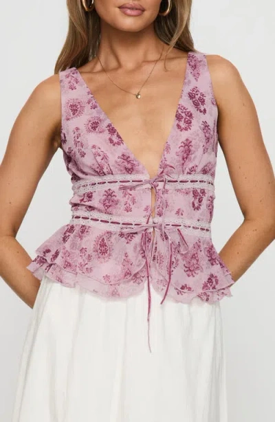 PRINCESS POLLY PRINCESS POLLY NIKOLISE PAISLEY PRINT SLEEVELESS DRAWSTRING TOP