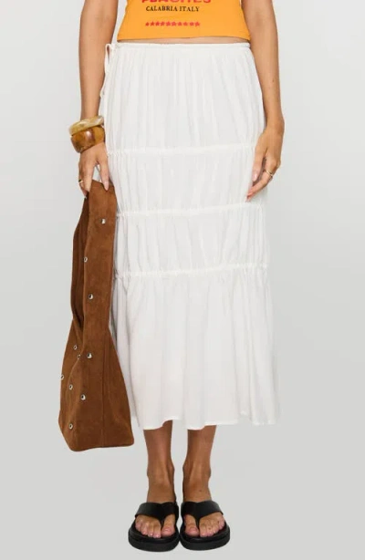 PRINCESS POLLY PRINCESS POLLY PERKY TIE DETAIL TIERED MAXI SKIRT