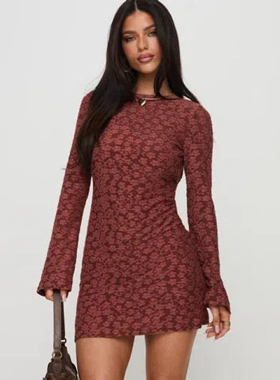 PRINCESS POLLY PRIMROSA LONG SLEEVE MINI DRESS