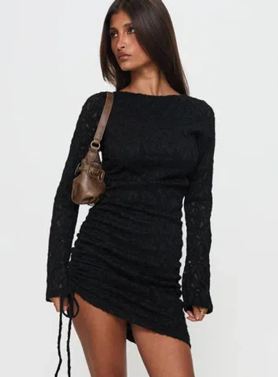 PRINCESS POLLY QUE SERA LONG SLEEVE MINI DRESS
