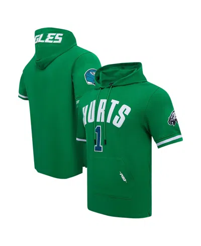 PRO STANDARD MEN'S JALEN HURTS KELLY GREEN PHILADELPHIA EAGLES PLAYER NAME NUMBER HOODIE T-SHIRT