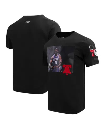 PRO STANDARD MEN'S JOEL EMBIID BLACK PHILADELPHIA 76ERS PLAYER UNGUARDABLE T-SHIRT