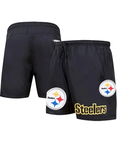 PRO STANDARD MEN'S PRO STANDARD BLACK PITTSBURGH STEELERS WOVEN SHORTS