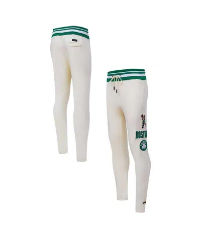 PRO STANDARD MEN'S PRO STANDARD CREAM BOSTON CELTICS RETRO CLASSIC FLEECE SWEATPANTS