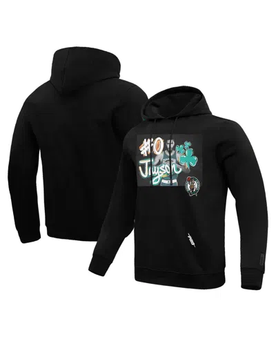 PRO STANDARD MEN'S PRO STANDARD JAYSON TATUM BLACK BOSTON CELTICS PLAYER YEARBOOK PULLOVER HOODIE