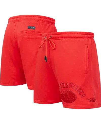 PRO STANDARD MEN'S PRO STANDARD SAN FRANCISCO 49ERS TRIPLE RED SHORTS
