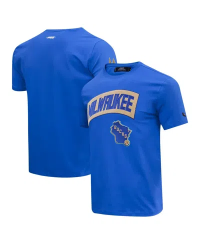 PRO STANDARD MEN'S ROYAL MILWAUKEE BUCKS T-SHIRT