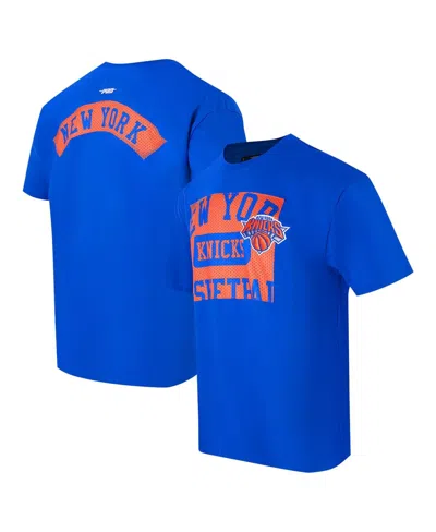 PRO STANDARD MEN'S ROYAL NEW YORK KNICKS MADE TO PLAY DROP SHOULDER T-SHIRT