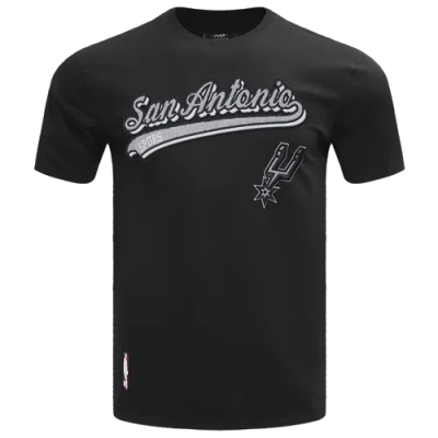 PRO STANDARD MENS PRO STANDARD SPURS SCRIPT TAIL SJ TEE