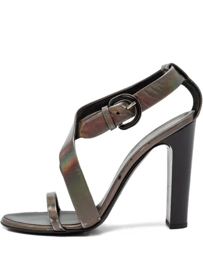 PROENZA SCHOULER 110MM PATENT-LEATHER BUCKLED SANDALS