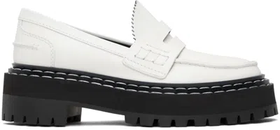 PROENZA SCHOULER OFF-WHITE LUG SOLE PLATFORM LOAFERS