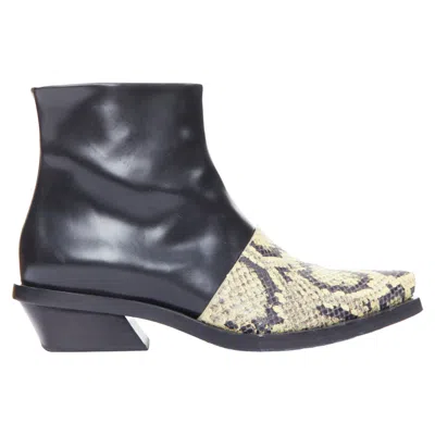 PROENZA SCHOULER SCALED LEATHER CUBAN ANKLE BOOT