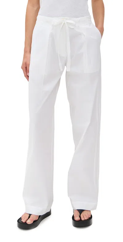 PROENZA SCHOULER WHITE LABEL BARRETT PANTS IN STRETCH POPLIN WHITE